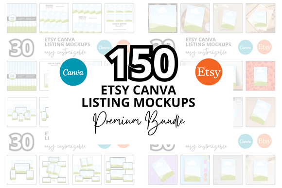 150 Etsy Bundle Mockups Templates: Save Time, Elevate Your Digital Shop Instantly