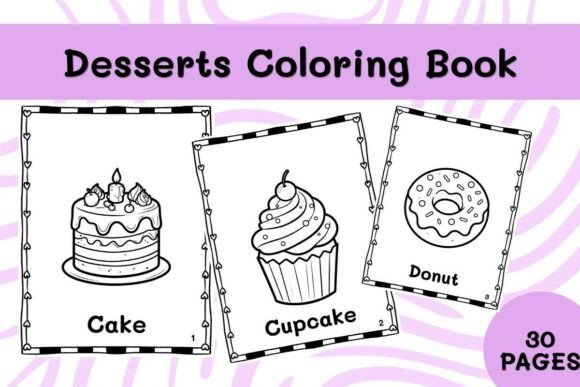 30 Desserts Coloring Book Printable