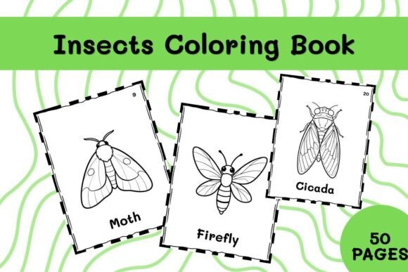 50 Insects Coloring Book Printable: A Fun, No-Prep Way to Build Vocabulary & Literacy Skills
