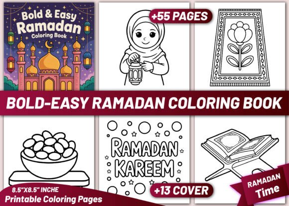 Bold and Easy Ramadan Coloring Book