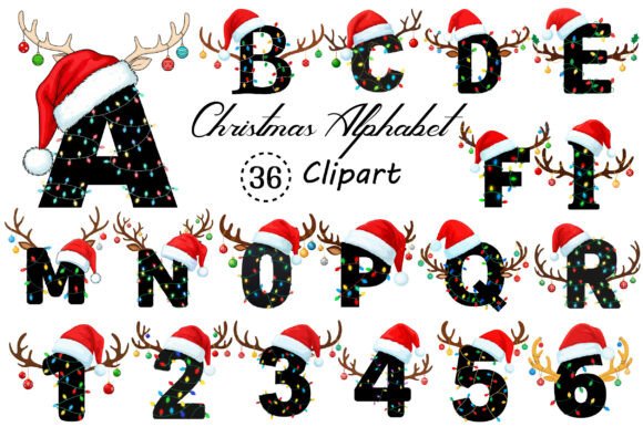 Christmas Alphabet PNG Clipart