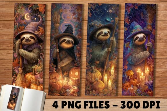 Halloween Witch Sloth Magic Bookmark: Charming, Practical & Perfectly Printable