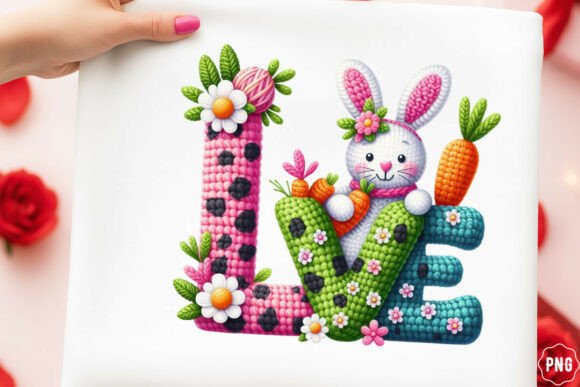 Hand-Painted Easter Bow PNG