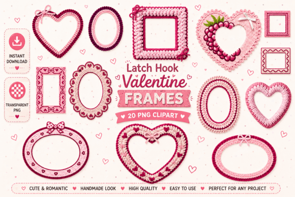 Latch Hook Valentine Frames Bundle