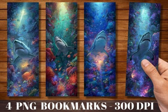 Majestic Realistic Shark Reef Bookmark
