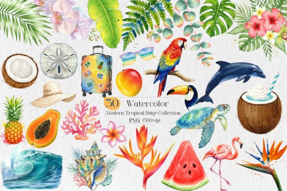 Modern Tropical Huge Collection: Your All-in-One Design Resource for Creative Business and Personal Projects