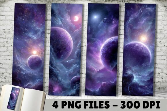 Purple Planet Galaxy Night Bookmark: A Stellar Digital Tool for Readers and Creators