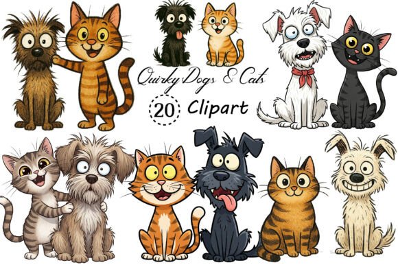 Quirky Dogs Cats Sublimation Clipart: Empowering Creative Entrepreneurs in the Print-on-Demand Economy
