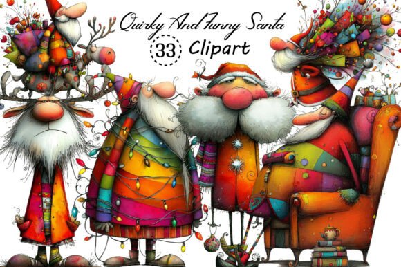 Quirky Santa, Funny Santa Clipart: Your Secret Weapon for Holiday Creativity