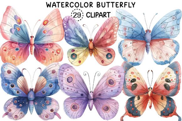 Watercolor Butterfly PNG Clipart: A Versatile Creative Resource for Designers and Makers