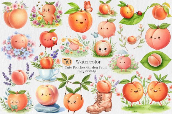 Watercolor Cute Peaches Garden Fruit PNG: A Practical Guide for Designers and Makers