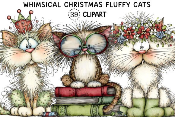 Whimsical Christmas Fluffy Cats Clipart: A Practical Creative Asset for Holiday Projects