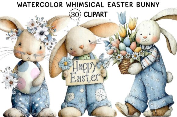 Whimsical Easter Bunny PNG Clipart: Your All-in-One Creative Resource for Spring Projects