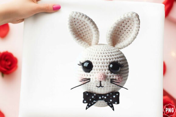 Yarn Crochet Easter Bunny PNG